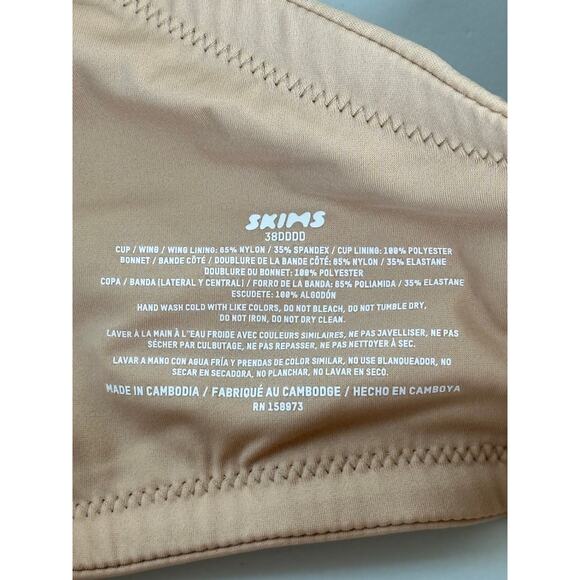 SKIMS NWT Smoothing Intimates Full Coverage Lightly Lined Bra Clay Beige 38DDDD - Picture 9 of 9
